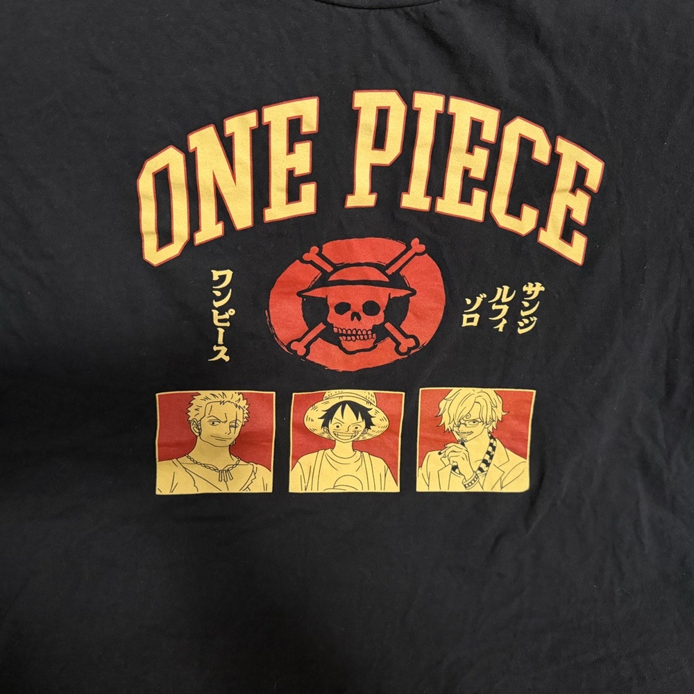 Ripple Junction One Piece Black and Red Graphic Tee